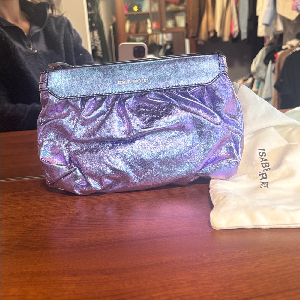 Isabel Marant Iridescent Purple Clutch - Picture 3 of 4